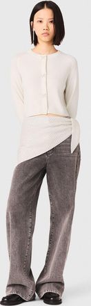 Maje Bow Jewellery Button Cardigan - Off White - Maje