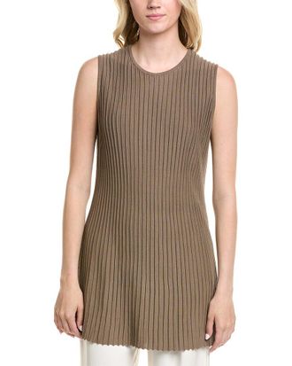 Lafayette 148 New York Ottoman Stitch Slim Tunic Sweater