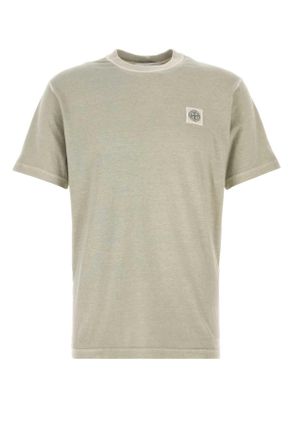 Stone Island Dove Grey Cotton T Shirt