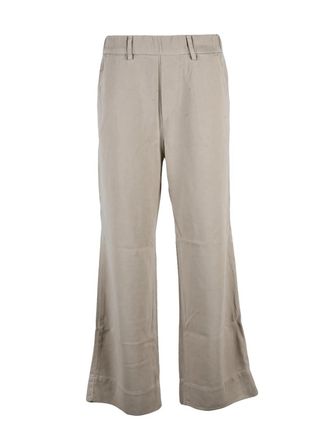 Mason's Wide-Leg Trousers with Elasticated Waist and Metallic Detail