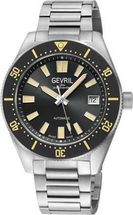 Gevril Group Mariner Row Automatic Black Dial Mens Watch 46900B