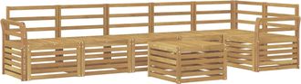 vidaXL Conjunto De Sof&aacute;s De Exterior 7 Uds. Blanco Vidaxl