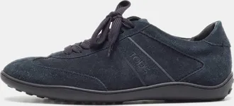 Tod's Tods Blue Suede Low Top Sneakers