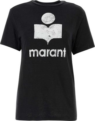 Isabel Marant Black Linen Zewel T Shirt