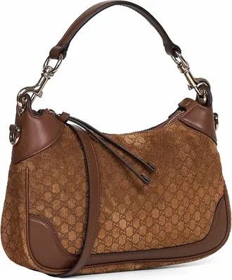 Gucci Womens Handbag B Brown Calf Leather Handbags Hand Bags
