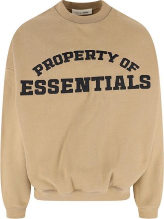 Fear of God Neutral Relaxed Arched Logo Cropped Sweatshirt