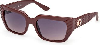Guess GU00254 69Z Womens Sunglasses Burgundy Size 55