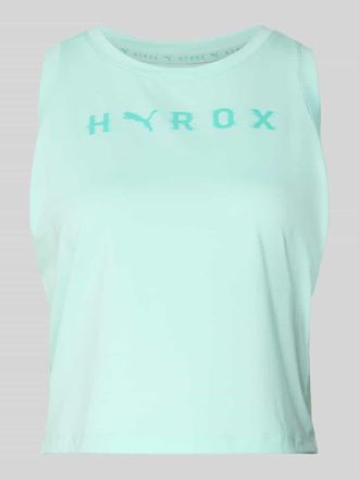 Puma PUMA x HYROX - Crop Top mit Label-Print in Mint, Gr&ouml;&szlig;e XL