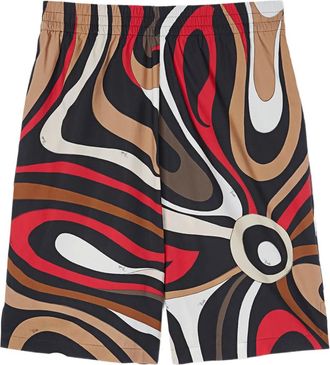 Pucci Shorts con stampa Marmo - Nero