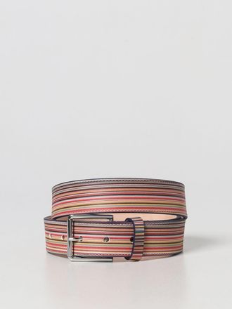 Paul Smith Cintura Paul Smith in pelle con stripes stampate all over