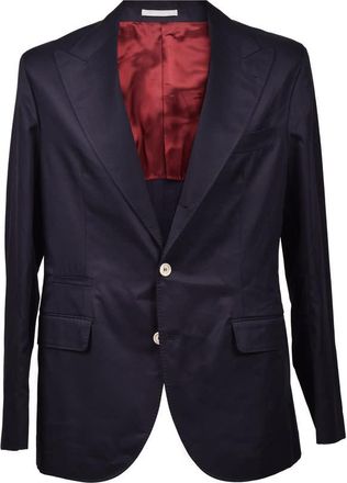 Brunello Cucinelli Navy Three-Button Blazer, Brand Size 54 (US Size 44)