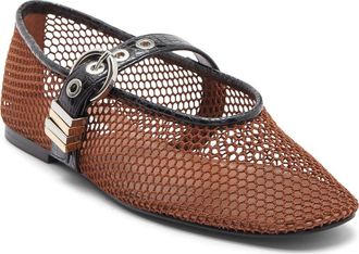 Steve Madden Lucia Mary Jane Flat in Cognac/Black at Nordstrom, Size 8.5