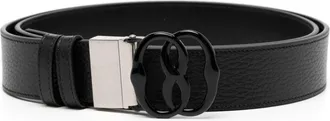 Bally logo-buckle reversible leather belt - men - Calf Leather - 110 - Black