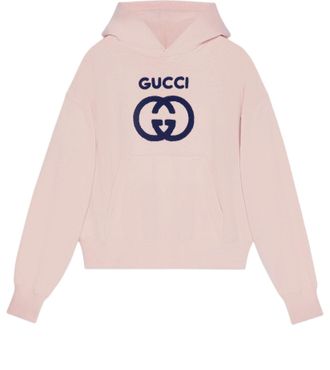 Gucci (WMNS) Gucci Cotton Jersey Sweatshirt With Embroidery Light Pink 768122-XJF8S-5874