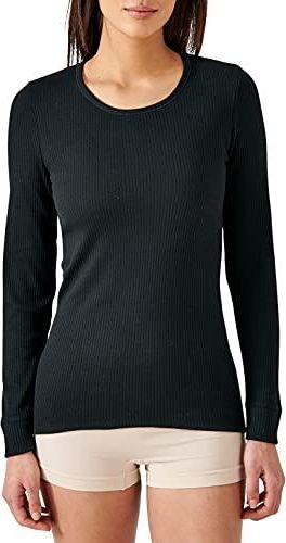 Damart – T-shirt Thermique Femme Manches Longues Dentelle | Thermolactyl Niveau 3 | Chaleur Douce | Taille XS à XXL | Noir, Blanc, Bleu, Gris, Rose, Vert