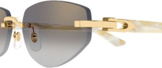 Cartier Ct0580s003 Gold Ivory Grey