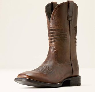 Ariat Mens Circuit Patriot Cowboy Boot In Weathered Tan