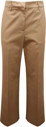 Emma & Gaia Dames, Broeken, Beige, Maat: XS Katoen