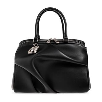 Marc Jacobs The Wave Handbag - Dames - Handtassen - Zwart - ONE Size - Leer - Tassen
