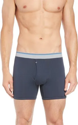 Mack Weldon 18 Hour Boxer Briefs in Blue Night at Nordstrom, Size X-Large