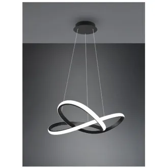 Reality Suspensi&oacute;n Moderna Curso Negro Led Dimmer 27w &Oslash;60 Cm Trio Iluminaci&oacute;n