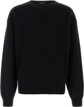 Tom Ford Cashmere Blend Sweater - Heren - Cashmere truien - Zwart - L - Kasjmier - Truien & Vesten