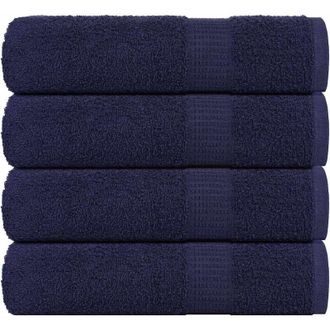 vidaXL Vidaxl Toallas De Ba&ntilde;o Frogn 4 Uds Azul Marino 100x150 Cm 360 G/m&sup2;
