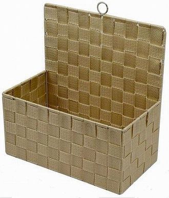 Trade Shop Trade Shop - Cestino Porta Oggetti Cesto In Tessuto Beige Organizer Multiuso Per Casa 79093