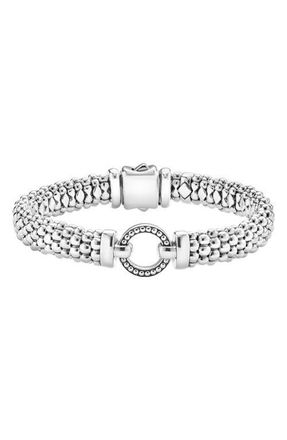 Lagos Enso Caviar Rope Bracelet in Silver at Nordstrom, Size Small