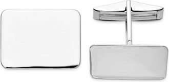 Diamond2Deal 14K White Gold Rectangular Mens Cuff Links
