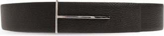 Tom Ford Grain Leather Slim T Reversible Belt - Heren - Riemen - Zwart - 95 CM - Leer - Accessoires