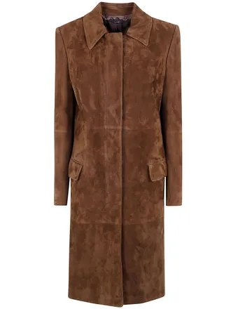 Tom Ford Coat Full Grain Lamb Suede Mackintosh