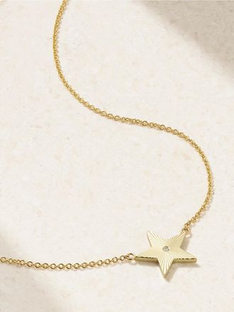 Jennifer Meyer Collana In Oro 18 Carati Con Diamante Mini 70s Star