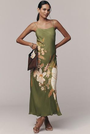 Farm Rio x Anthropologie Floral Maxi Slip Dress