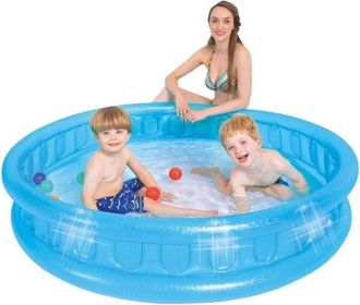 Trade Shop Trade Shop - Piscina Gonfiabile Rotonda Con Lato Morbido A Mosaico 155 X 32 Cm Per Bambini 016181