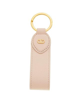 Valentino Vlogo Leather Keychain