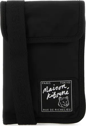 Maison Kitsuné Black Nylon Phone Case