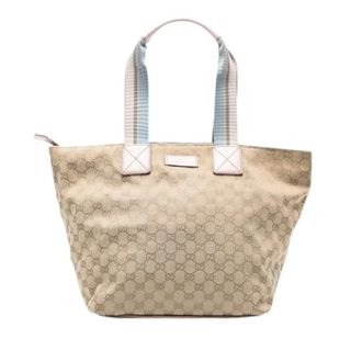 Gucci Pre-owned Tote Bags, female, Beige, Size: ONE SIZE Pre-owned Canvas Tote Bag
