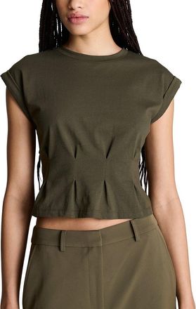 Kenneth Cole Pleated Tee Cotton Jersey