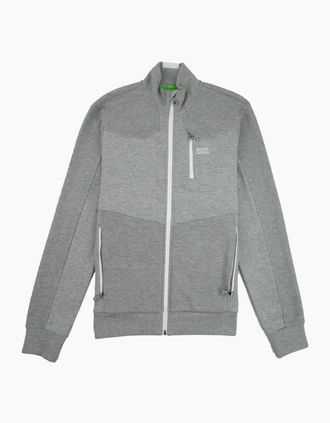 HUGO BOSS Mens Hugo Boss Skavon Funnel Neck Tracksuit Top Grey - Size: 40/Regular