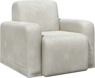 vidaXL Sill&oacute;n Crema Terciopelo Vidaxl