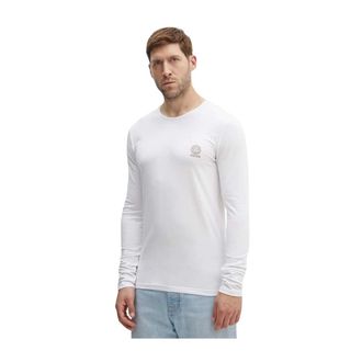 Versace Logo Manga Larga - Tops - Hombre - Blanco - M