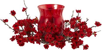 Nearly Natural Plum Blossom Candelabrum