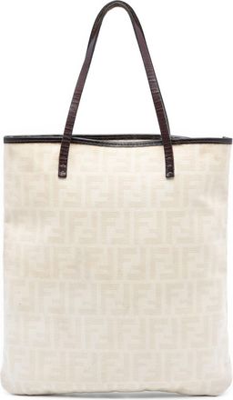 Fendi Pre-owned Womens Zucca Canvas Tote - Ivory Textile - One Size