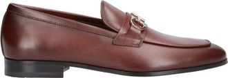Ferragamo Brown Gancini Round Toe Loafers