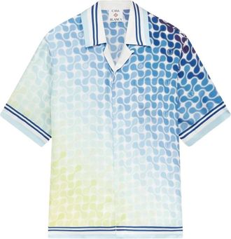 Casablanca Short Sleeve Printed Camp Shirt - Heren - Korte mouwen Overhemden - Veelkleurig - M - Overhemden