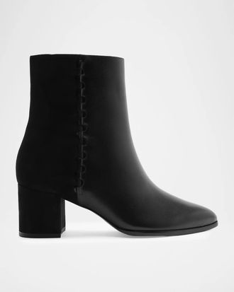 Alexandre Birman 60mm Jesse Mixed Leather Booties