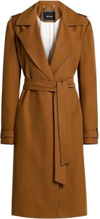 Kiton Tailored Cotton Trench Coat - Dames - Jas met riem - Bruin - S - Katoen - Jassen