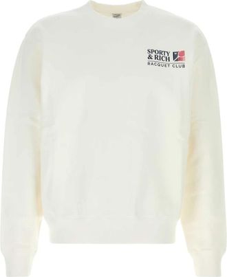 Sporty & Rich Truiens - Heren - Sweatshirts - Wit - L - Katoen - Hoodies & sweatvesten