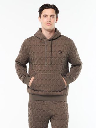 Sergio Tacchini Aversa Quilted Hoodie in Morel at Nordstrom, Size Xxx-Large